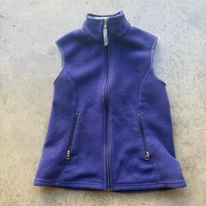 Vintage Patagonia Synchilla Purple Fleece Vest Womens XS USA Made Full Zip